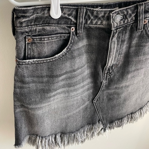 Free People We The Free Bailey Denim Mini Skirt - Bailey Black Wash - Size 28 - Picture 8 of 15